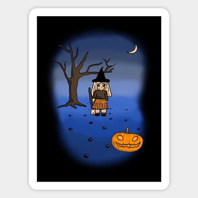 Halloween Witch Magnet by JasmineRule